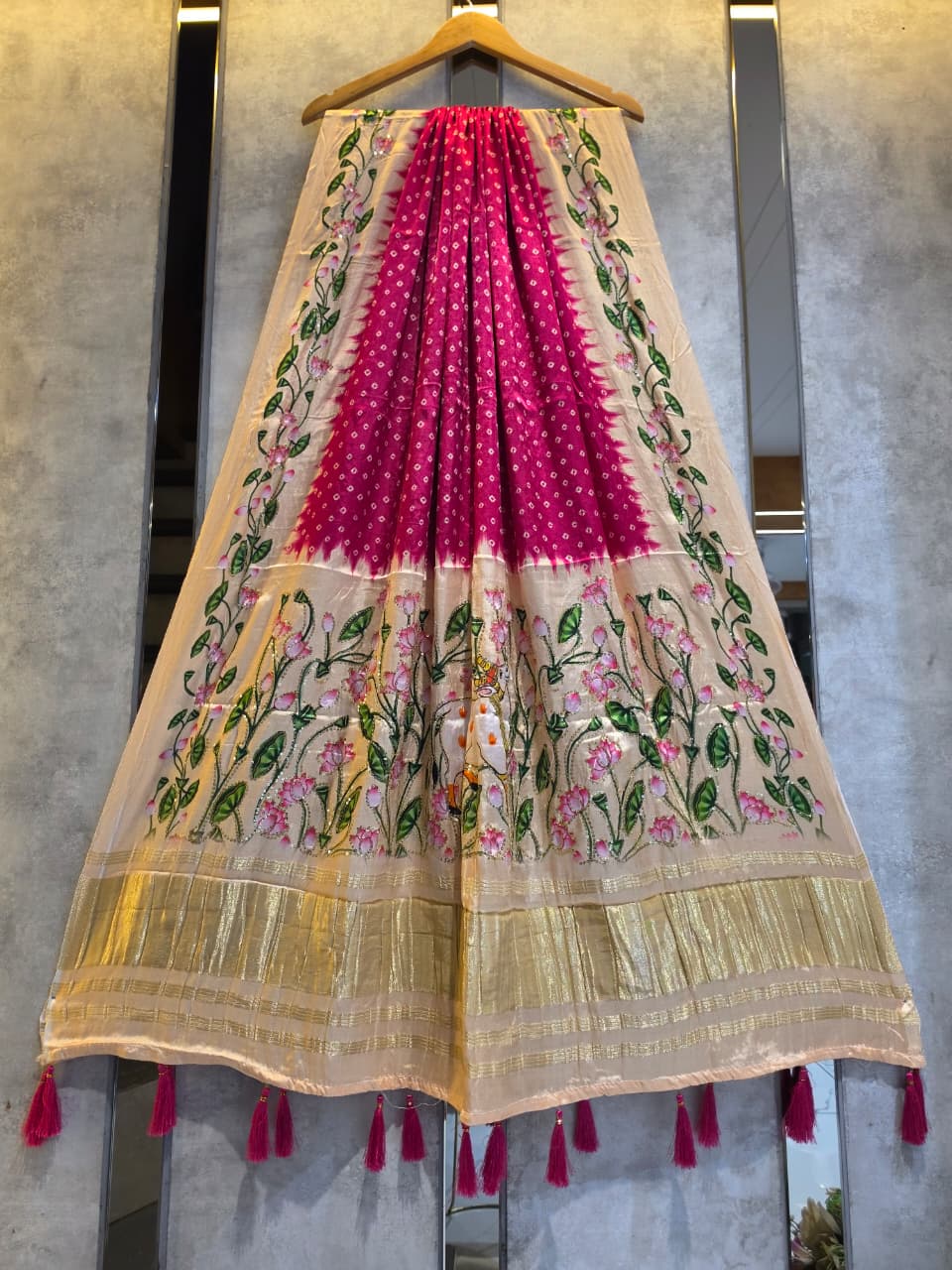 Gaji Silk Lagdi Patta Dupatta GSL044