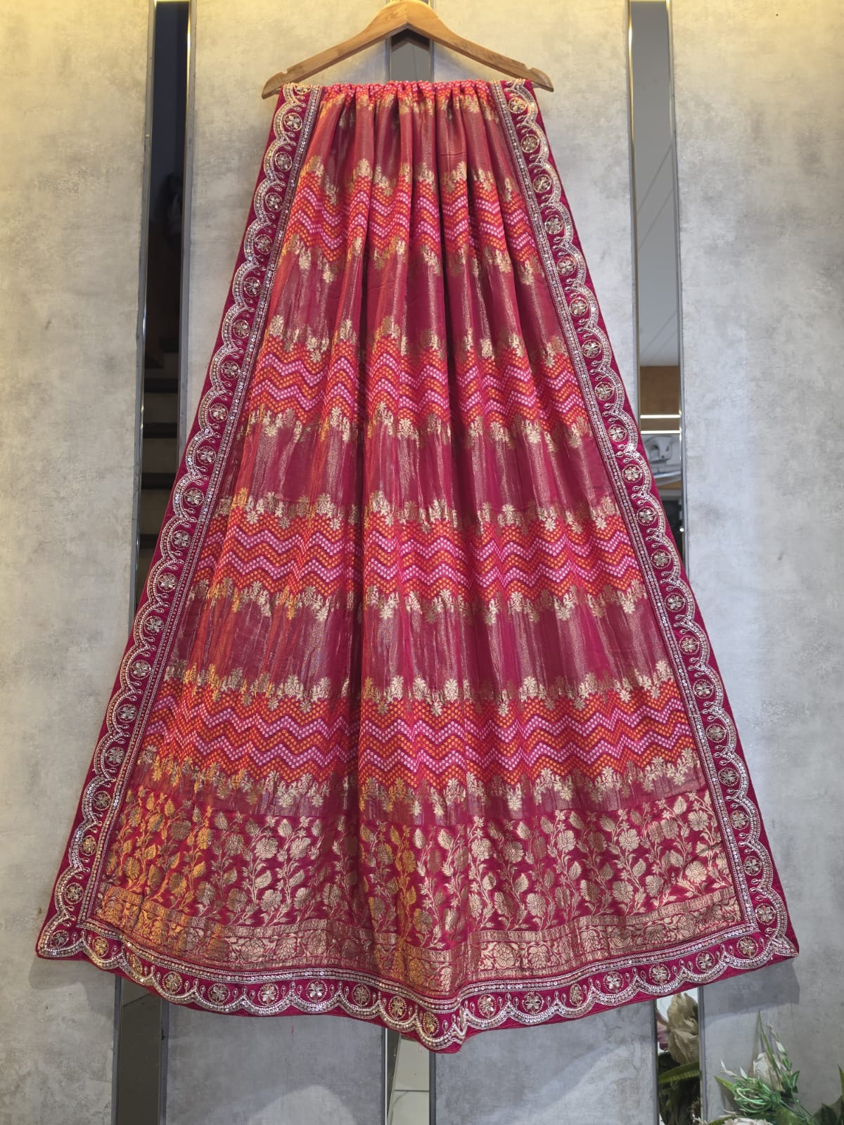 jorjet bordar work dupatta JBWD002