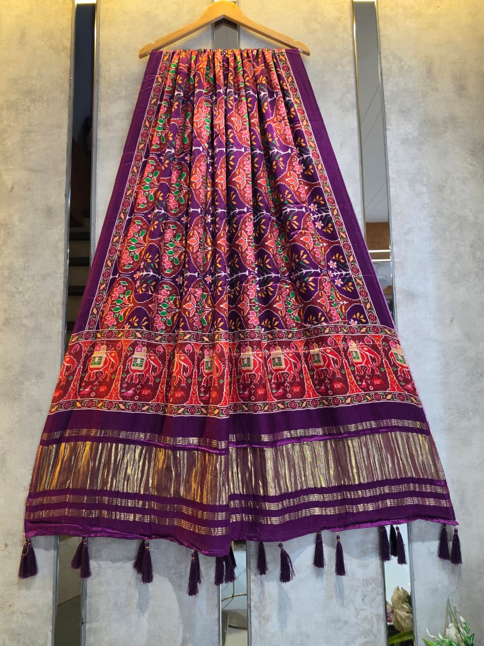 Gaji Silk Lagdi Patta Dupatta GSL046