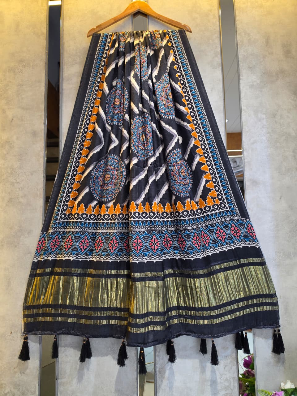 Gaji Silk Lagdi Patta Dupatta GSL047