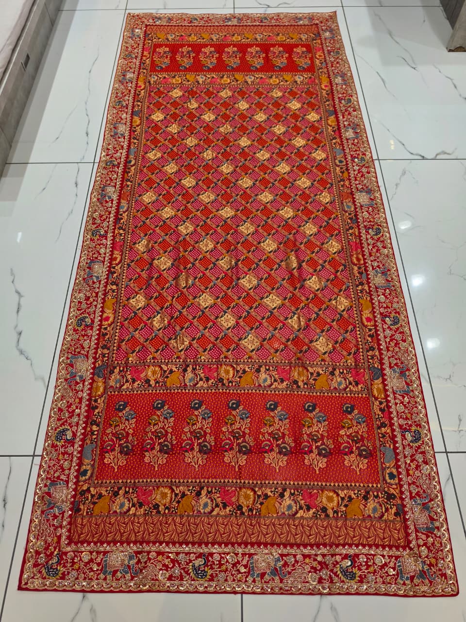 mina jorjet bordar work dupatta MJBWD003