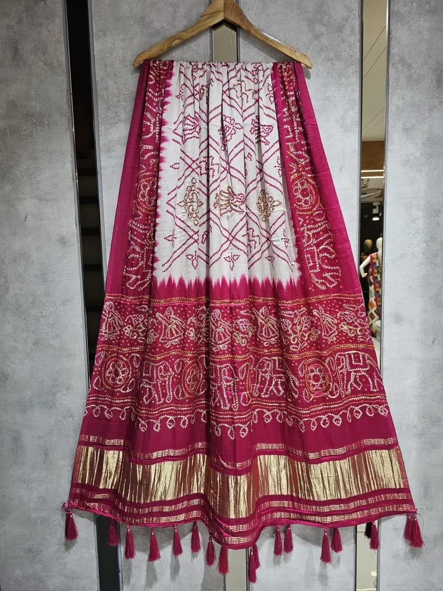 Gaji Silk Lagdi Patta Dupatta GSL043