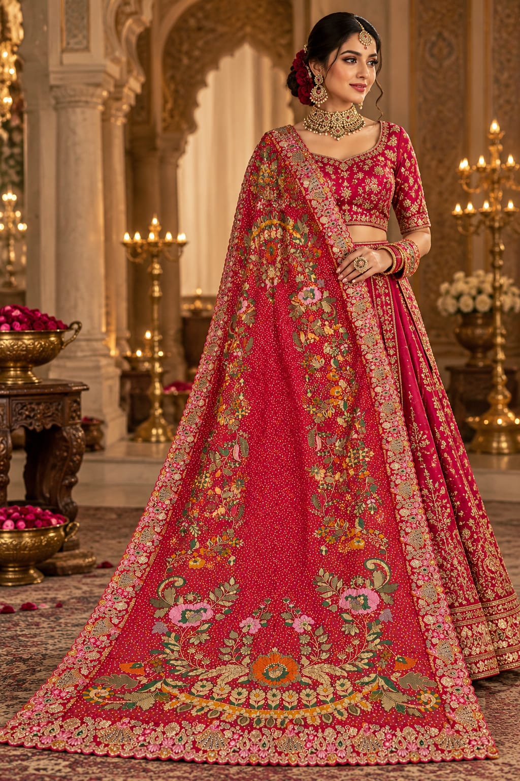 mina jorjet bordar work dupatta MJBWD005